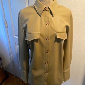 BB Dakota Faux Leather oversized shirt BNWT